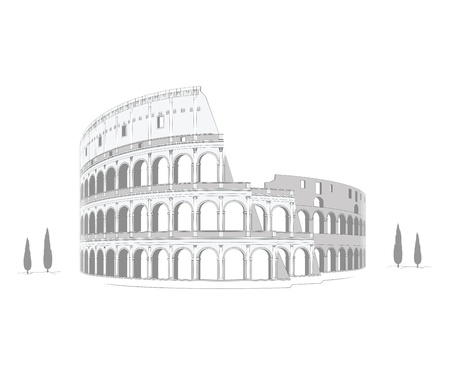 Colosseum - highly detailed drawingのイラスト素材