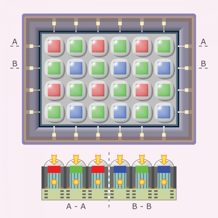 Digital camera sensor - schematic viewのイラスト素材
