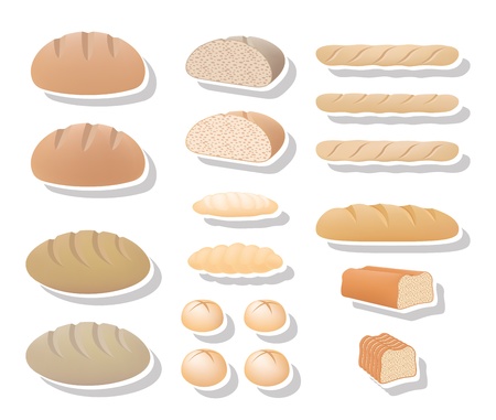 Bread collectionのイラスト素材