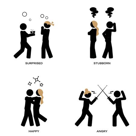 Depiction of good or bad relationshipsのイラスト素材