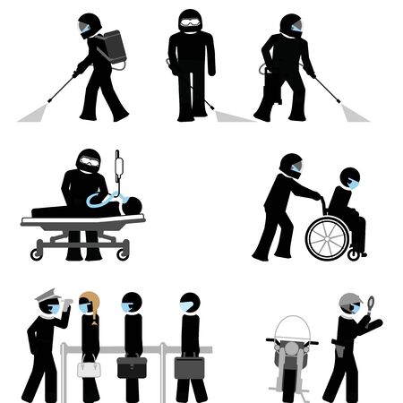 Coronavirus pandemic requires radical protective measuresのイラスト素材