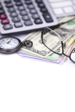 Finance and Accounting Blurry Backgroundの写真素材
