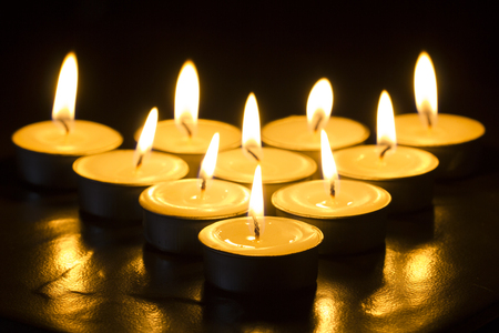 Candles In The Darkの写真素材