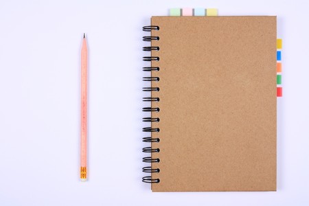 recycle notebook with pencil & bookmark for environment and the earthの写真素材