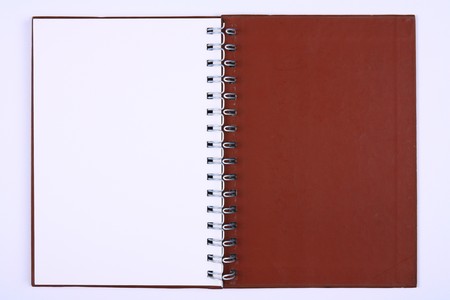 blank notebook & white paper for take notes, Last Pageの写真素材