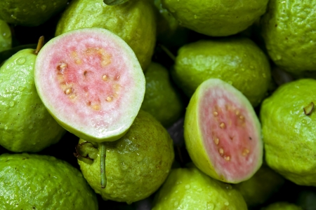 red guava fruit in the marketの写真素材