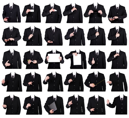 thirty template businessman on whiteの写真素材