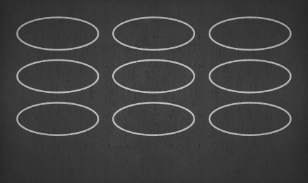 blank circle on blackboard for your ideasの写真素材