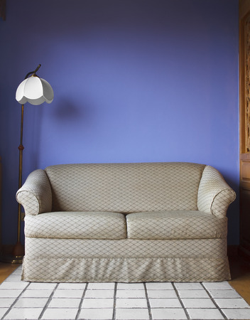 sofa in parlor at hotelの写真素材