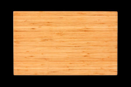 blank block or wooden cutting board for food preparation in kitchen or top view wood brown table or...