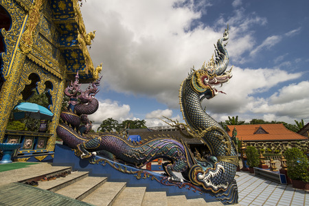 Wat rong sua ten Chiang Rai, Thailandの写真素材