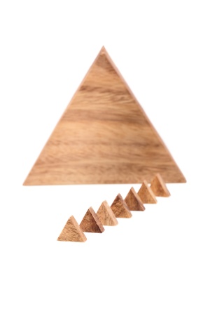 Wooden pyramids の写真素材