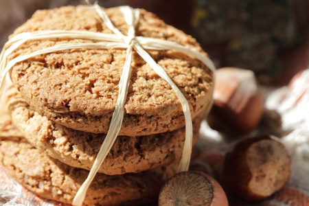 Homemade   cookies and nutsの写真素材