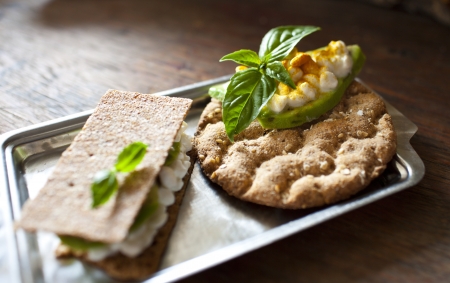 Sandwich of toasted breadの写真素材