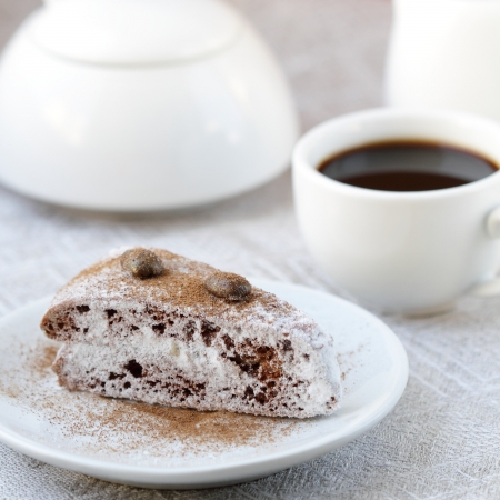 Chocolate cake and coffeeの写真素材