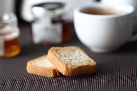Toast and coffeeの写真素材