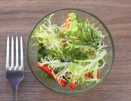 Fresh salad with beansの写真素材