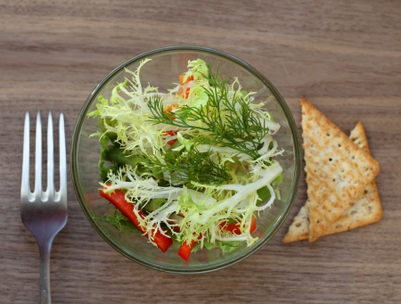 Fresh salad with beansの写真素材