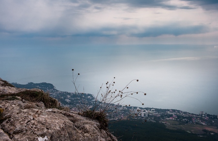 Ai-Petri Crimea landscape. View of Big Yaltaの写真素材