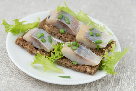 Sandwiches with herring