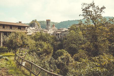 Rupit i Pruit, Catalonia, October 04, 2016. Rupit is a village in the county of Osona, in the subregion of the Collsacabra, in Catalonia, Spainのeditorial素材