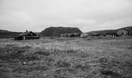 View of the village of Teriberka, Murmansk oblast, Kola Peninsula, Russia