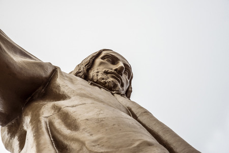 BARCELONA, CATALONIA, SPAIN - OCTOBER 02, 2016: Jesus Christus Statue (by Josep Miret) at Temple...