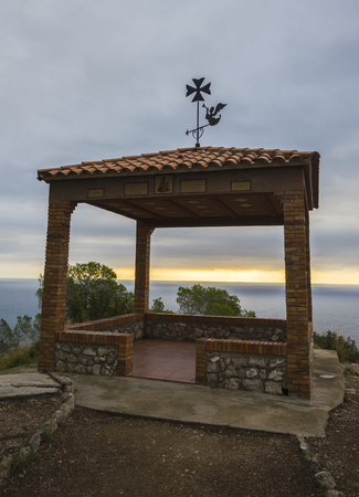 SITGES, CATALONIA, SPAIN - OCTOBER 09, 2016: Arbour on the territory of the Chapel of the Trinidad, Sitges, Spain  の写真素材