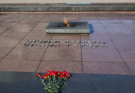 BREST, BELARUS - MARCH 24, 2016:  Eternal flameのeditorial素材