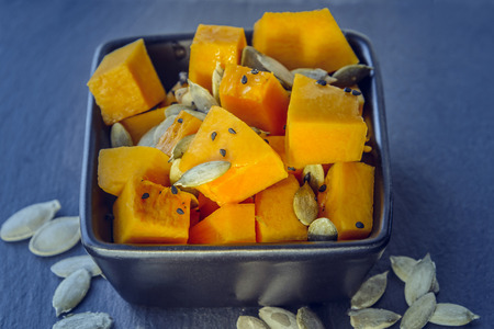 Vegetarian salad with pumpkinの写真素材