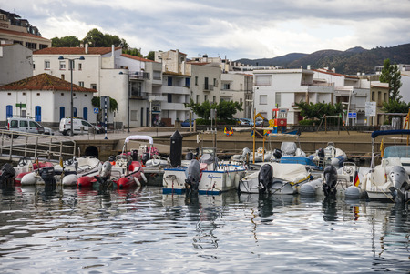 EL PORT DE LA SELVA, CATALONIA, SPAIN - JUNE 28, 2017: Boats in Mediterranean marinaのeditorial素材