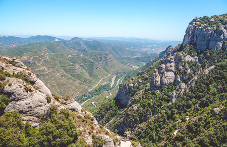 The Mountain of Montserrat, Catalonia, Spainの写真素材