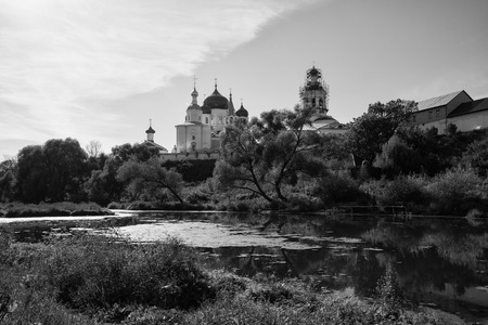 Panoramic view of Bogolyubovo, Russiaのeditorial素材