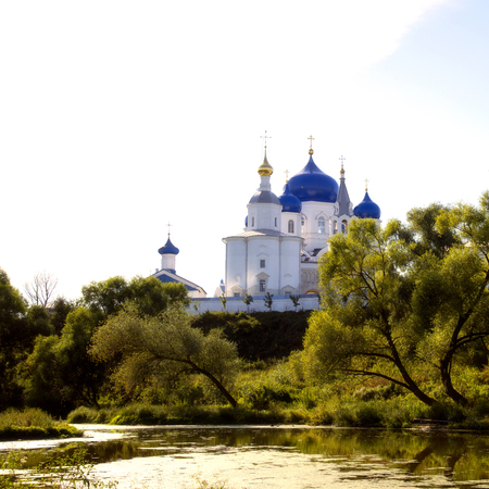Panoramic view of Bogolyubovo,  Suzdal district of Vladimir region, Russiaの写真素材