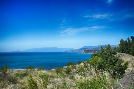 Summer landscape of the Crimea, Black seaの写真素材