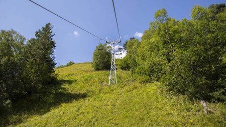 Chairlift on the mount Cheget. Russia