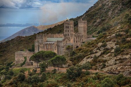 The Monastery of Sant Pere de Rodes - one of the many testimonials of Catalan Romanesque architectureの写真素材