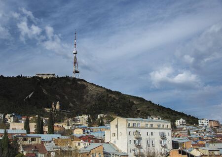 Aerial view of Tbilisi city, Georgia