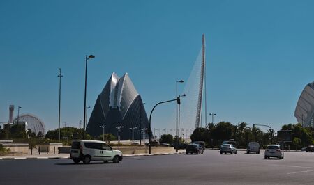 VALENCIA / SPAIN - AUGUST 08, 2019: Cultural and architectural complex in the city of Valencia, Spain.のeditorial素材