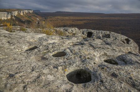 Ancient cave city of Eski-Kermen. Crimea