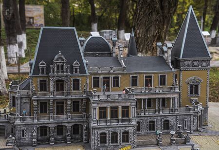 BAKHCHISARAY / CRIMEA - NOVEMBER 04, 2017: Bakhchisaray miniature park - "Crimea in miniature on the palm"のeditorial素材