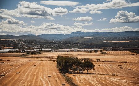 Summer landscape in Spain, Cataloniaの写真素材