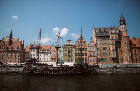 GDANSK / POLAND - 28 JULY, 2018: Central embankment in Gdanskのeditorial素材