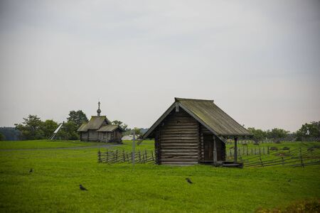 Ancient wooden architecture. Kizhi Island, Russia