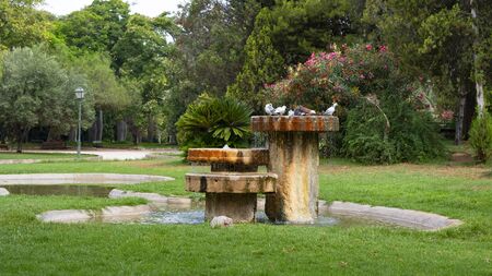 Fountain in the city park of Valencia