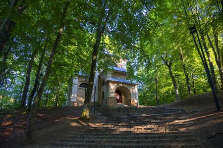 Calvary of Wejherowo. Beautiful park in Wejherowo town, Polandの写真素材