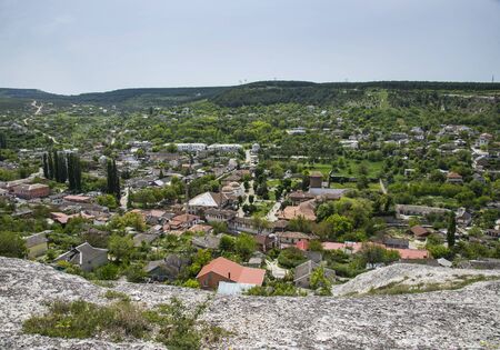Bakhchisaray Old Town in Crimea, spring time