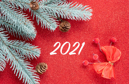Christmas and New Year holidays backgroundの写真素材