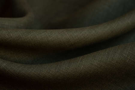 Brown linen pattern texture background. Stripes of fabricの写真素材