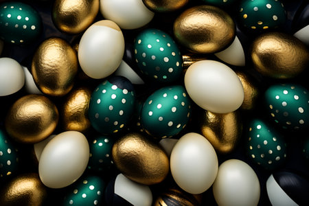 Easter card with painted eggs. Happy Easter!の素材